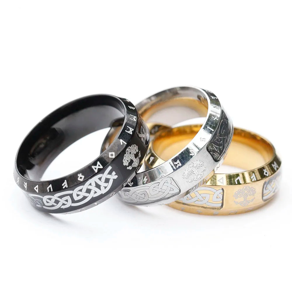 Vintage Tree Of Life Stainless Steel Ring - immagine 5